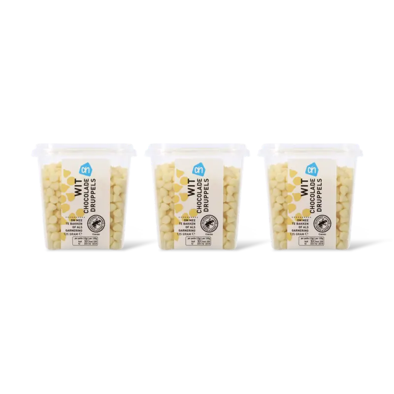 AH Witte chocolade druppels 3-pack