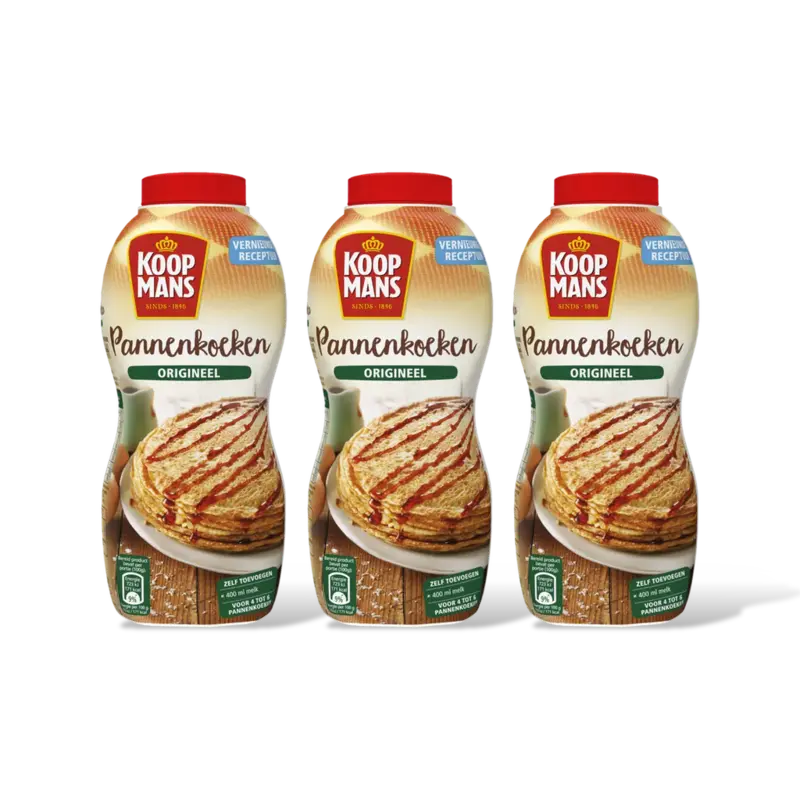 Koopmans Schudfles pannenkoeken origineel 3-pack