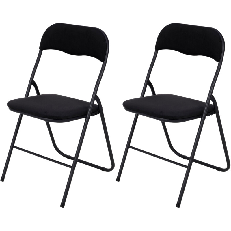 Brixy Klapstoel zwart velvet 2x