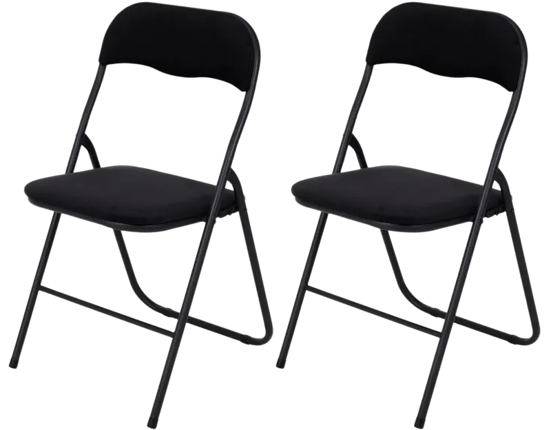 Brixy Klapstoel zwart velvet 2x