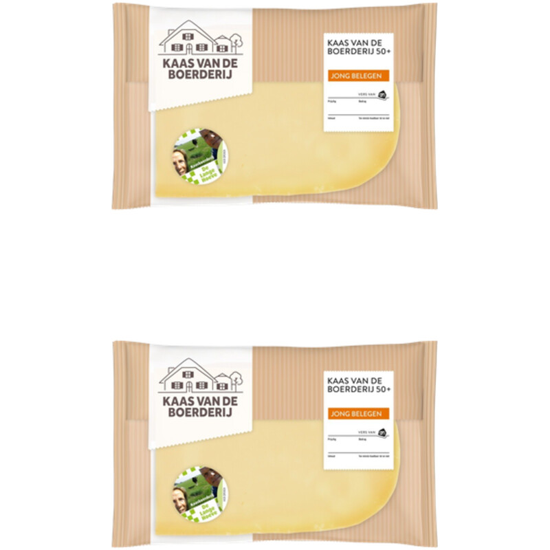 Een afbeelding van AH Kaas boerderij jong bel. 50+ plak 2-pack