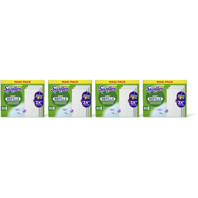 Swiffer Vloerdoekjes droog navulling max pck 4pk