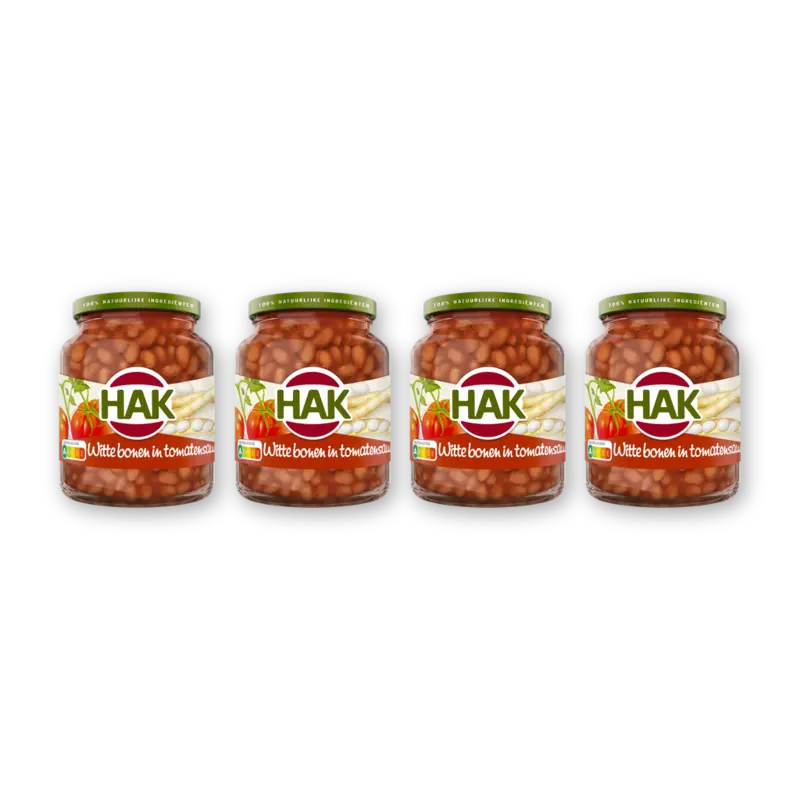 Hak Witte bonen in tomatensaus 4-pack