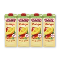 Maaza Mango fruit drink no sugar added 4-pack