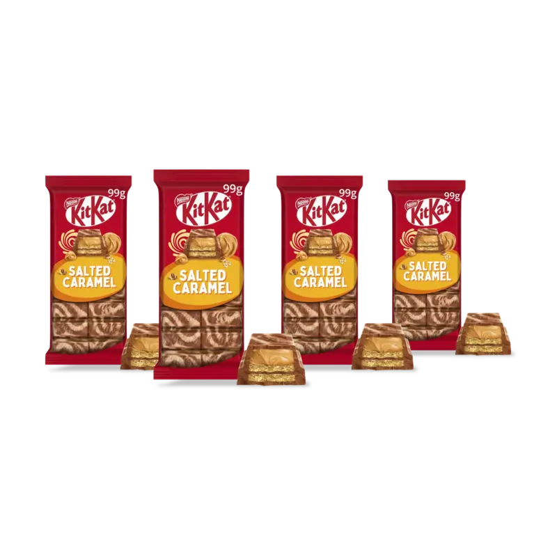 Melkchocoladereep salted caramel 4-pack