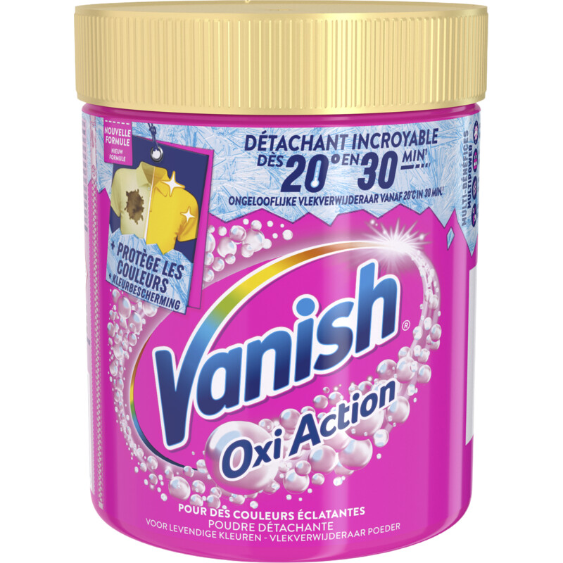 Een afbeelding van Vanish Vlekverwijderaar poeder gekleurde was