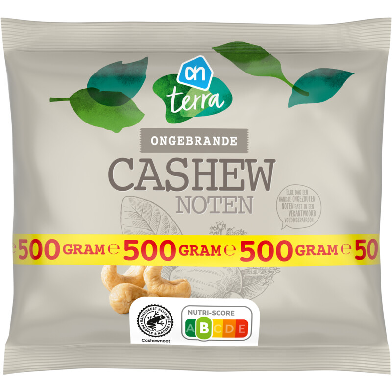 Een afbeelding van AH Terra Ongebrande cashewnoten