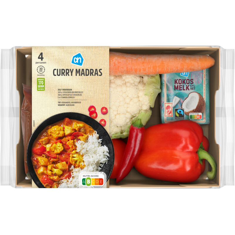 Een afbeelding van AH Curry madras verspakket