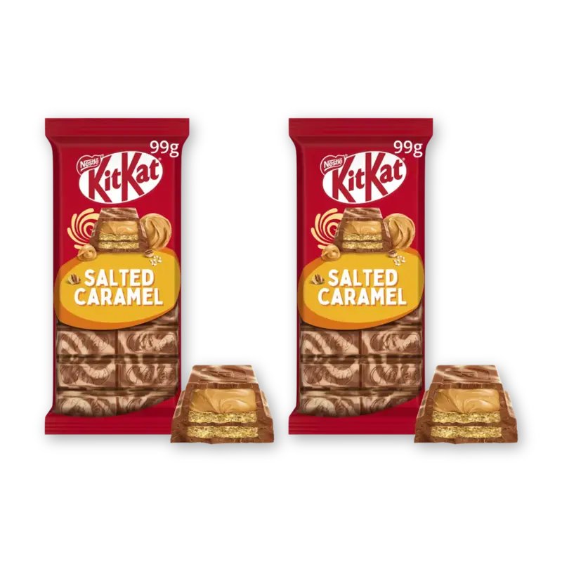 Melkchocoladereep salted caramel 2-pack