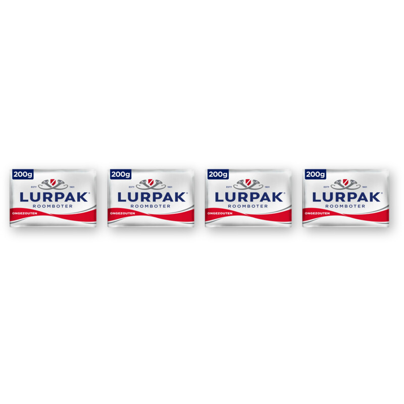 Lurpak Roomboter ongezouten 4-pack