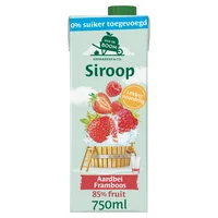 Van de Boom Aardbei framboos siroop 0% suiker