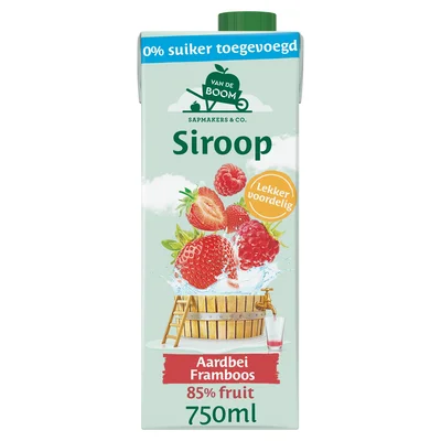 pdp-image-Van de Boom Aardbei framboos siroop 0% suiker