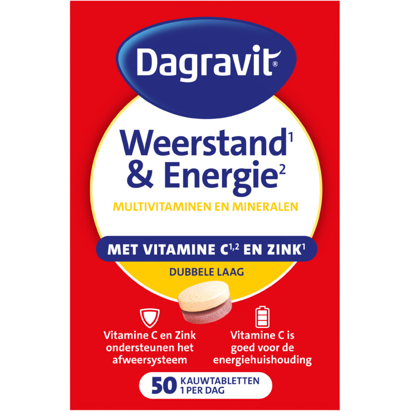 Een afbeelding van Dagravit Weerstand & energie multivitaminen