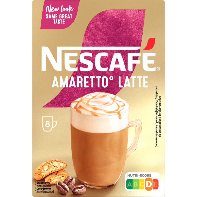 Een afbeelding van Nescafé Amaretto latte oploskoffie