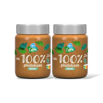 pdp-image-AH Terra Plantaardig 100% pindakaas naturel 2-pck