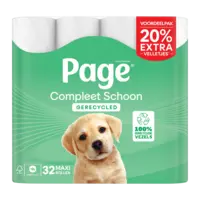 Page Compleet schoon gerecycled toiletpapier