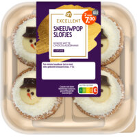 Een afbeelding van AH Excellent Sneeuwpop slofjes kokos witte chocolade