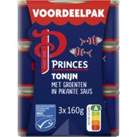 Een afbeelding van Princes Tonijnstukken groente pikant voordeelpak