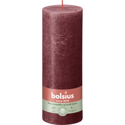 pdp-image-Bolsius Rustieke kaars bordeaux 19cm