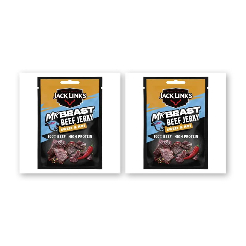 Beef jerky sweet & hot 2-pack