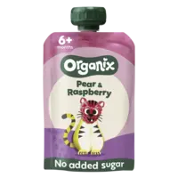 Organix Knijpfruit pear & raspberry 6m+