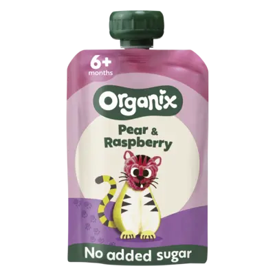 pdp-image-Organix Knijpfruit pear & raspberry 6m+