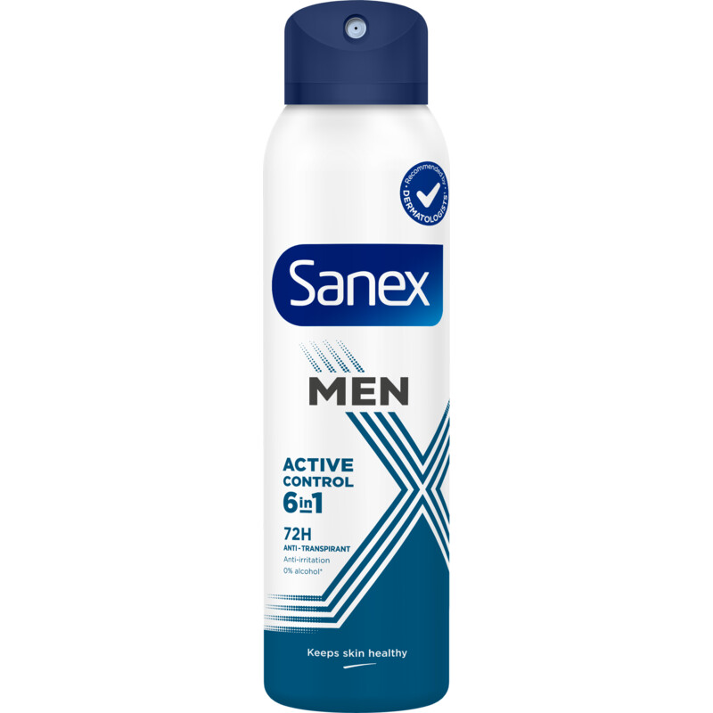 Een afbeelding van Sanex Men active control 6in1 deodorant spray