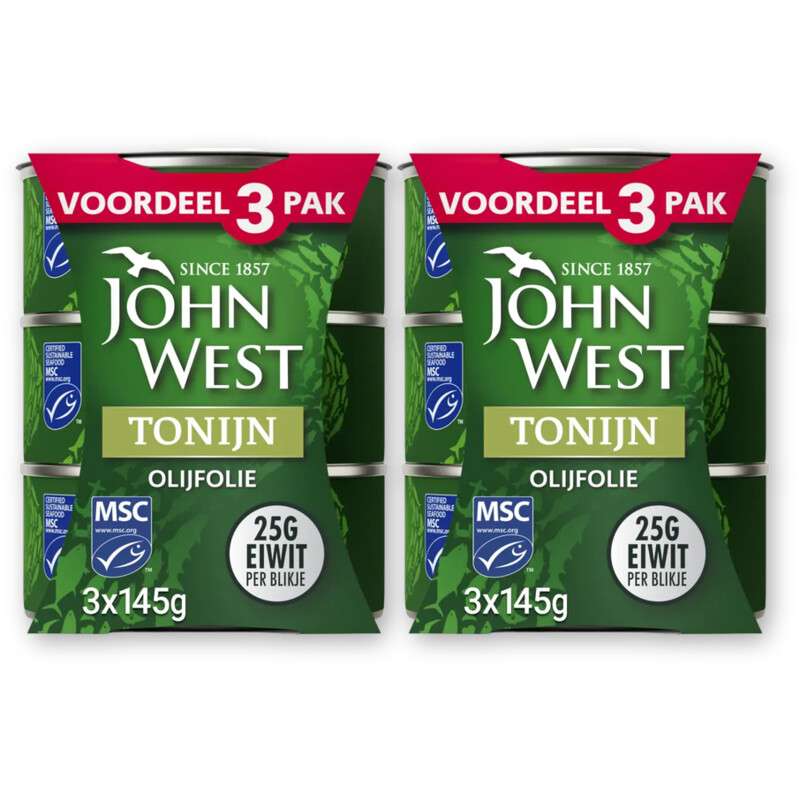 John West Tonijn in olijfolie 3-pack 2-pack