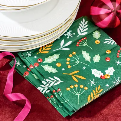pdp-image-AH Excellent Servet groen decor 33cm