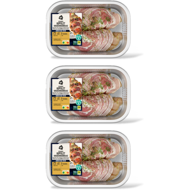 AH Ovenschotel kipfilet kruidenroomkaas 3pk