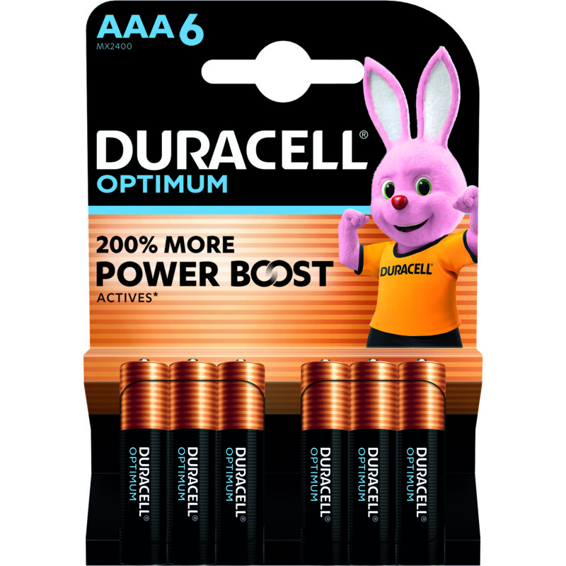Een afbeelding van Duracell Optimum AAA batterijen