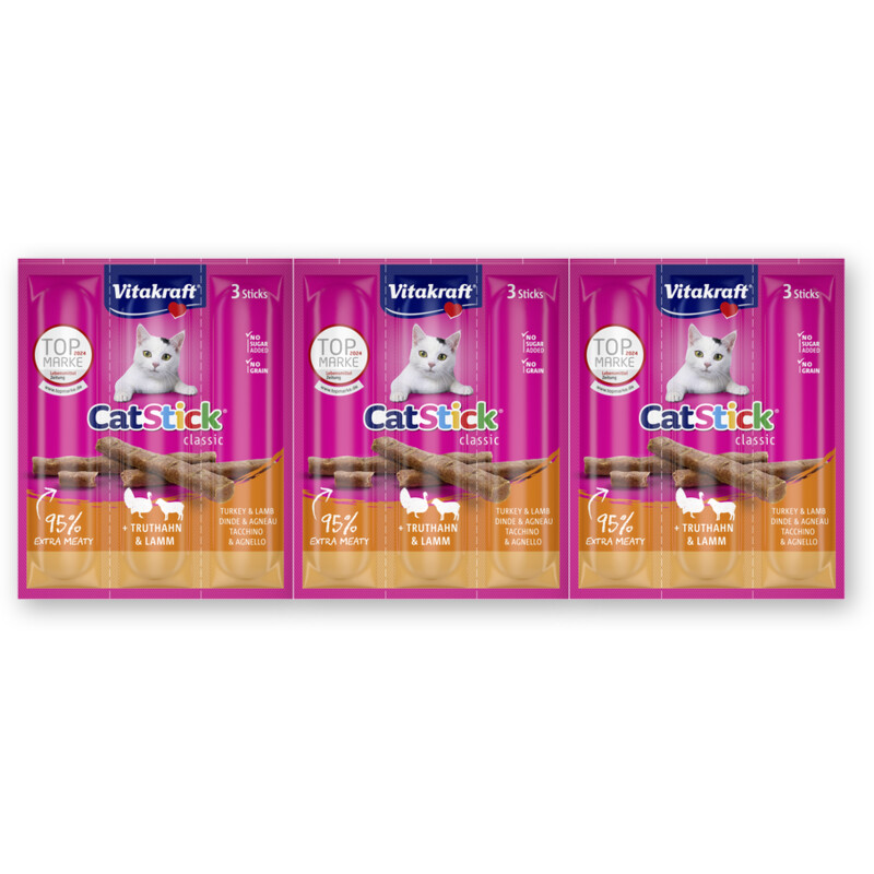 Vitakraft Catsticks mini kalkoen lam 3-pack