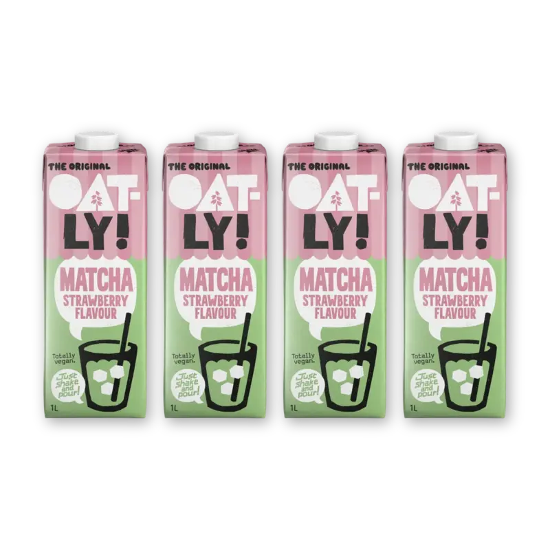 Oatly! Matcha strawberry flavour 4-pack
