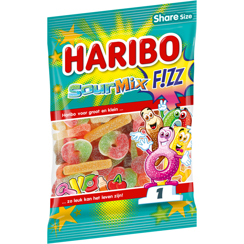 Een afbeelding van Haribo Sour mix f!zz zuur