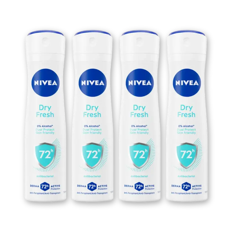 NIVEA Dry fresh deodorant spray 4-pack