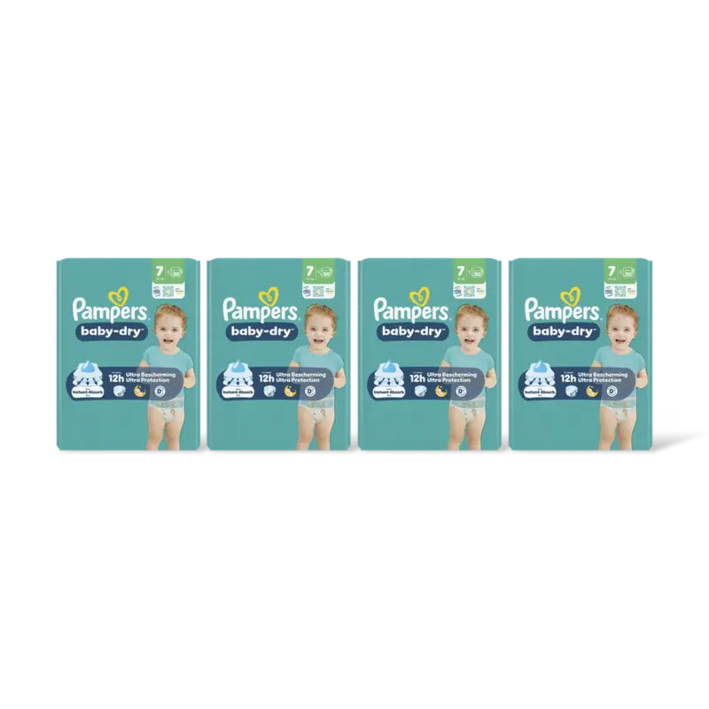 Baby-dry luiers maat 7 4-pack