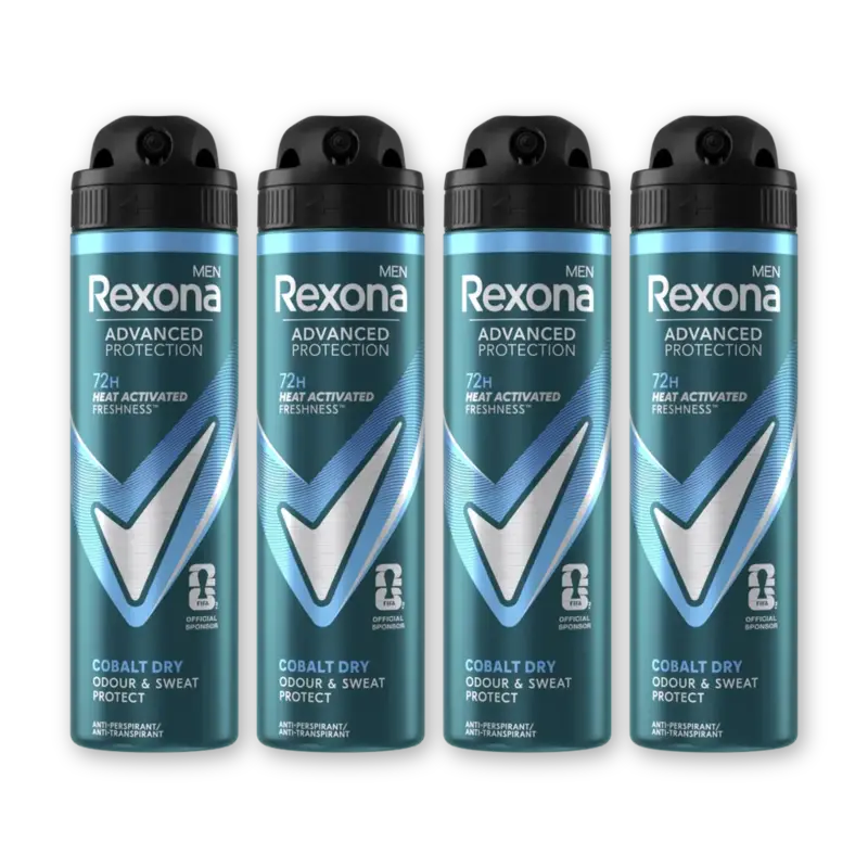 Rexona Men cobalt dry anti-transpirant 4-pack