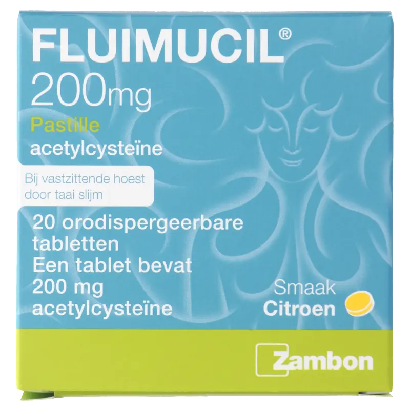 Fluimucil Pastille bij hoesten 200 mg, 20 stuks