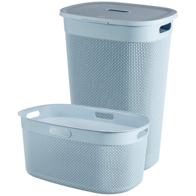 pdp-image-Curver Blauw grijs wasmand 55L + 45L