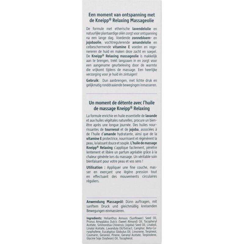 Een afbeelding van Kneipp Massage-olie lavendel