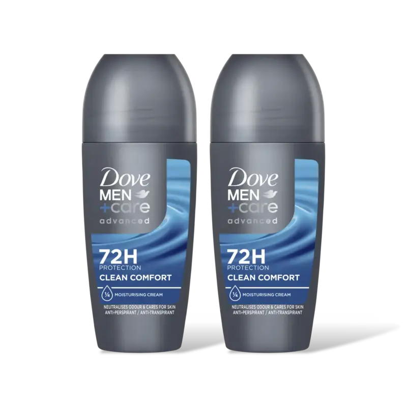 Dove Men+care clean comfort roller 2-pack