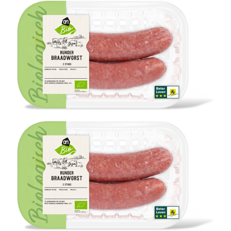 AH Biologisch Runderbraadworst 2-pack