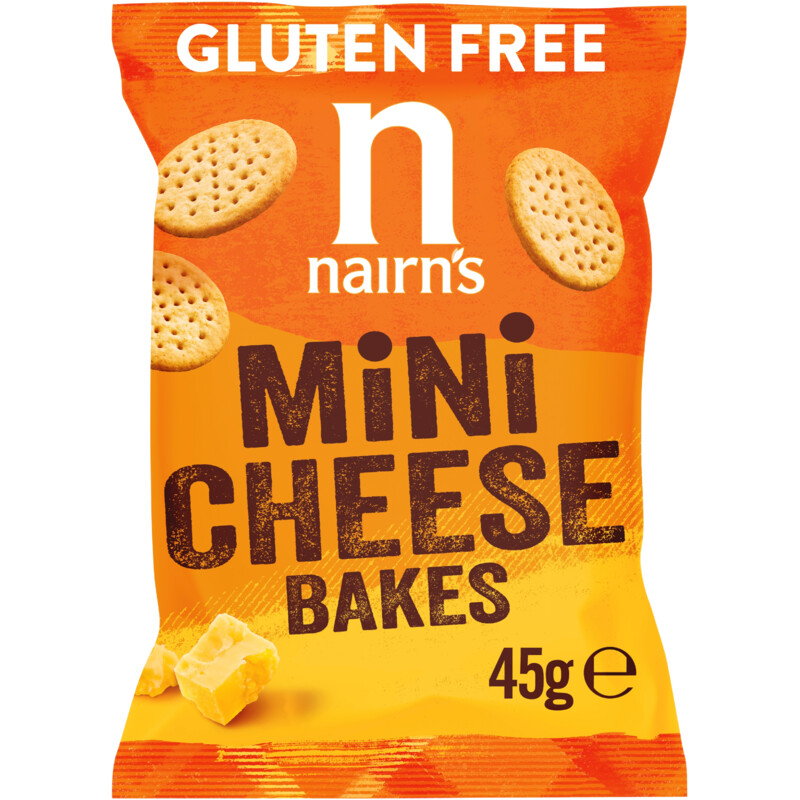 Een afbeelding van Nairn's Mini cheese bakes glutenvrij