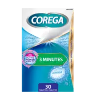 Corega Tabs 3 minuten