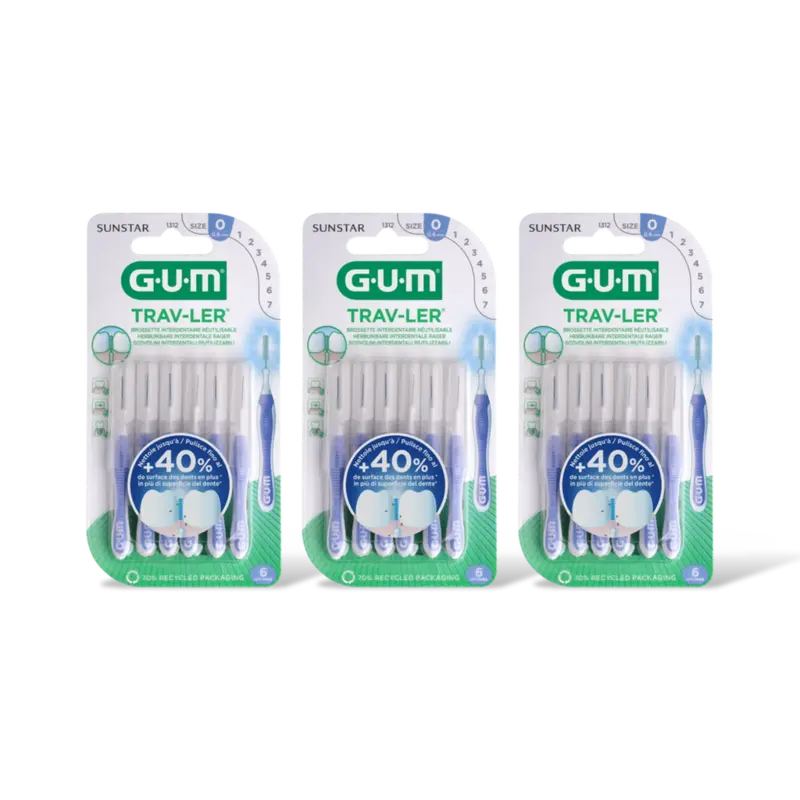 GUM Trav-ler 0,6 mm lavender 3-pack