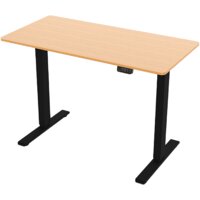 Een afbeelding van Brixy Zit sta bureau elektrisch bruin 120x60cm