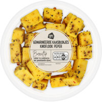 Een afbeelding van AH Gemarineerde kaasblokjes knoflook peper