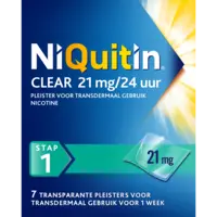 Niquitin Clear 21mg nicotine pleister stap 1