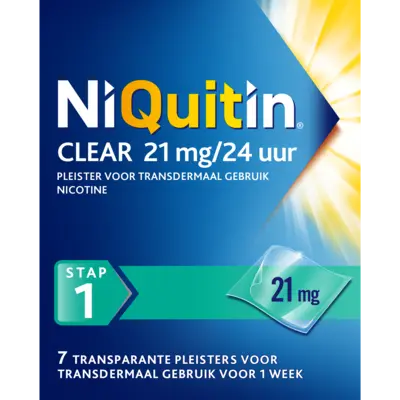 pdp-image-Niquitin Clear 21mg nicotine pleister stap 1