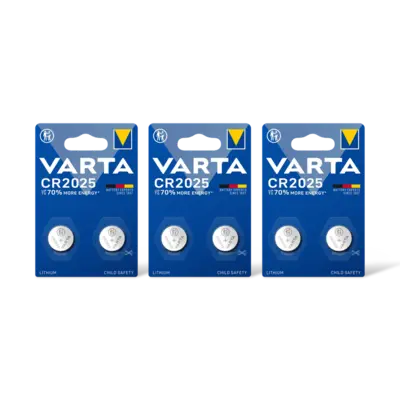 pdp-image-Varta Knoopcelbatterij lithium CR2025 3-pack